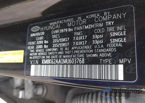 2021 Hyundai Kona Sel Plus from USA, damaged, VIN KM8K62AA1MU603768